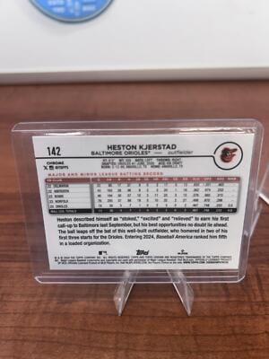 Cheap Sneaks Footwear/Sports Cards Baseball Card Heston Kjerstad RC 2024 Topps Chrome Logofractor Edition #142 Baltimor
