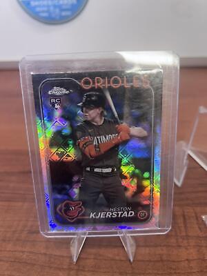Cheap Sneaks Footwear/Sports Cards Baseball Card Heston Kjerstad RC 2024 Topps Chrome Logofractor Edition #142 Baltimor