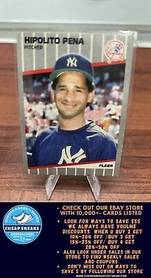 Cheap Sneaks Footwear/Sports Cards Baseball Card Hipolito Pena RC 1989 Fleer #263 New York Yankees