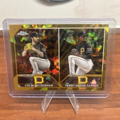 Cheap Sneaks Footwear/Sports Cards Baseball Card Holderman/Santos 2023 Topps Chrome Upd Gold Sapphire Rookie Combos #US