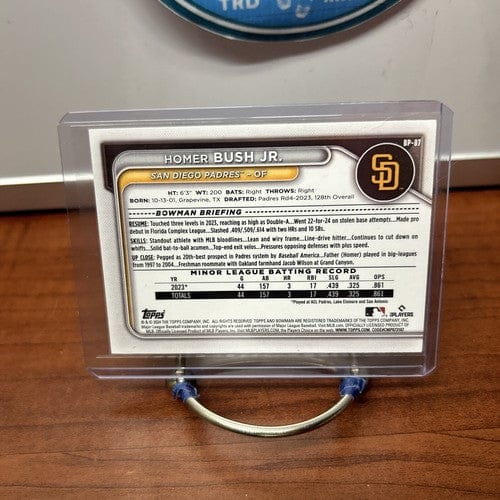 Cheap Sneaks Footwear/Sports Cards Baseball Card Homer Bush Jr. 2024 Bowman Prospects Baseball Card BP-87 San Diego Pad