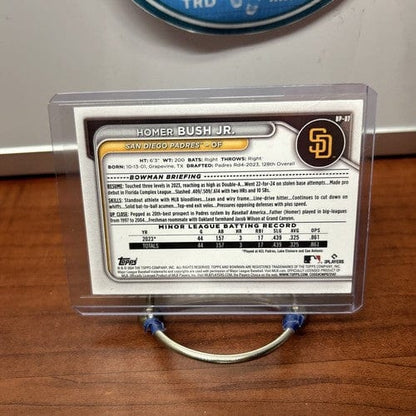 Cheap Sneaks Footwear/Sports Cards Baseball Card Homer Bush Jr. 2024 Bowman Prospects Baseball Card BP-87 San Diego Pad