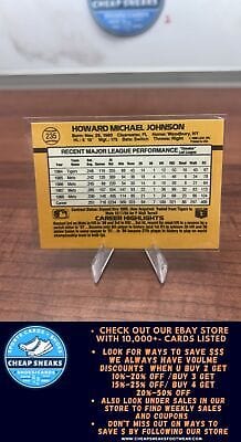 Cheap Sneaks Footwear/Sports Cards Baseball Card Howard Johnson 1989 Donruss #235b New York Mets