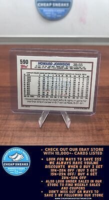 Cheap Sneaks Footwear/Sports Cards Baseball Card Howard Johnson 1992 Topps #590 New York Mets