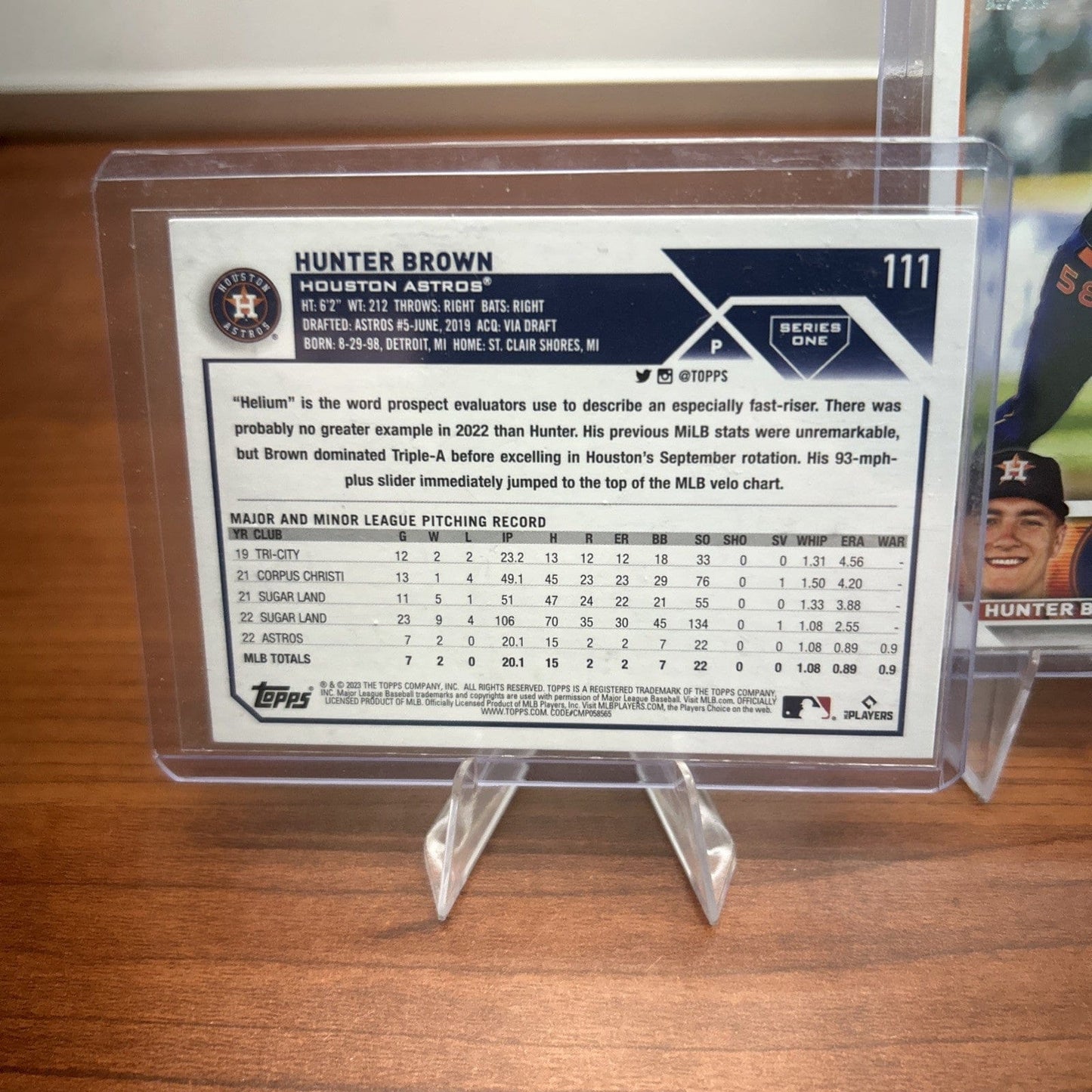Cheap Sneaks Footwear/Sports Cards Baseball Card Hunter Brown 2023 Topps Series One Houston Astros Rookie Baseball Card