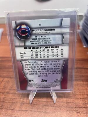Cheap Sneaks Footwear/Sports Cards Baseball Card Hunter Greene 2023 Bowman Platinum #94 Cincinnati Reds