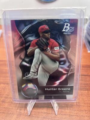 Cheap Sneaks Footwear/Sports Cards Baseball Card Hunter Greene 2023 Bowman Platinum #94 Cincinnati Reds