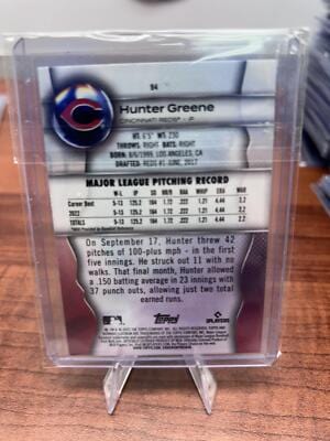 Cheap Sneaks Footwear/Sports Cards Baseball Card Hunter Greene 2023 Bowman Platinum Ice Foil #94 Cincinnati Reds