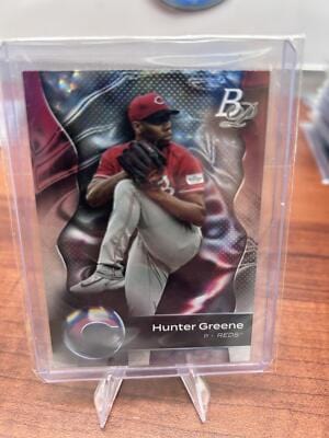 Cheap Sneaks Footwear/Sports Cards Baseball Card Hunter Greene 2023 Bowman Platinum Ice Foil #94 Cincinnati Reds