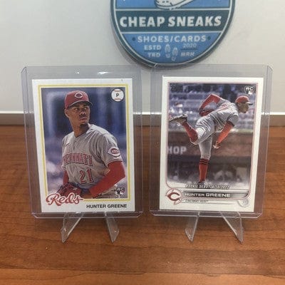 Cheap Sneaks Footwear/Sports Cards Baseball Card Hunter Greene (RC)2022 Topps #153 Cincinnati Reds Baseball Card NM Roo