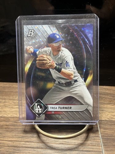 Cheap Sneaks Footwear/Sports Cards Baseball Card Ice Foil! 🚨2022 Bowman Platinum Trea Turner Los Angeles Dodgers #8