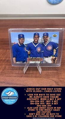 Cheap Sneaks Footwear/Sports Cards Baseball Card Ivy Leaguers (Randy Myers/Ryne Sandberg/Mark Grace) TS 1993 Upper Deck