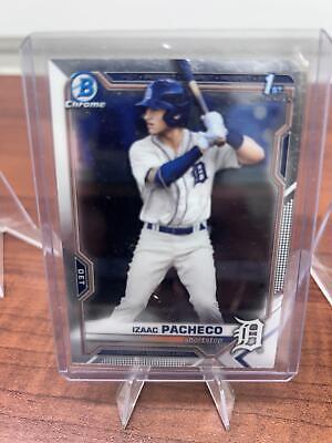 Cheap Sneaks Footwear/Sports Cards Baseball Card Izaac Pacheco 2021 Bowman Draft Chrome #BDC-46 Detroit Tigers