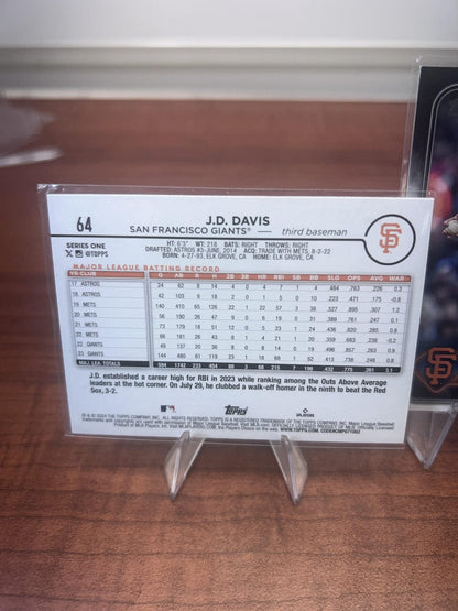 Cheap Sneaks Footwear/Sports Cards Baseball Card J.D. Davis 2024 Topps #64 San Francisco Giants