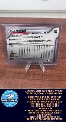 Cheap Sneaks Footwear/Sports Cards Baseball Card J.D. Martinez 2020 Topps Chrome #189 Boston Red Sox