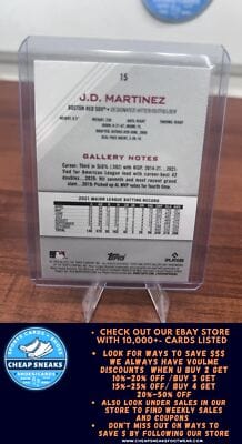 Cheap Sneaks Footwear/Sports Cards Baseball Card J.D. Martinez 2022 Topps Gallery Rainbow Foil #15 Boston Red Sox