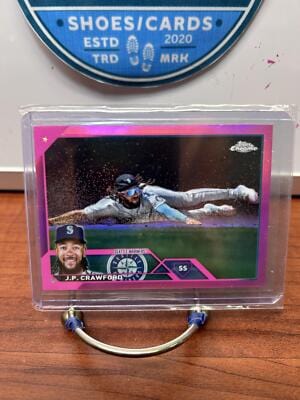 Cheap Sneaks Footwear/Sports Cards Baseball Card J.P. Crawford 2023 Topps Chrome Pink Refractor #156 Seattle Mariners