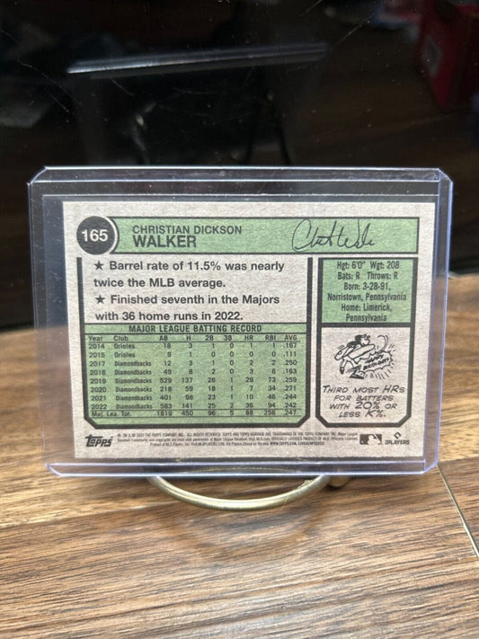 Cheap Sneaks Footwear/Sports Cards Baseball Card J. Palacios RC Auto #1 2023 Topps Heritage #165 Christian Walker Arizona Diamondbacks