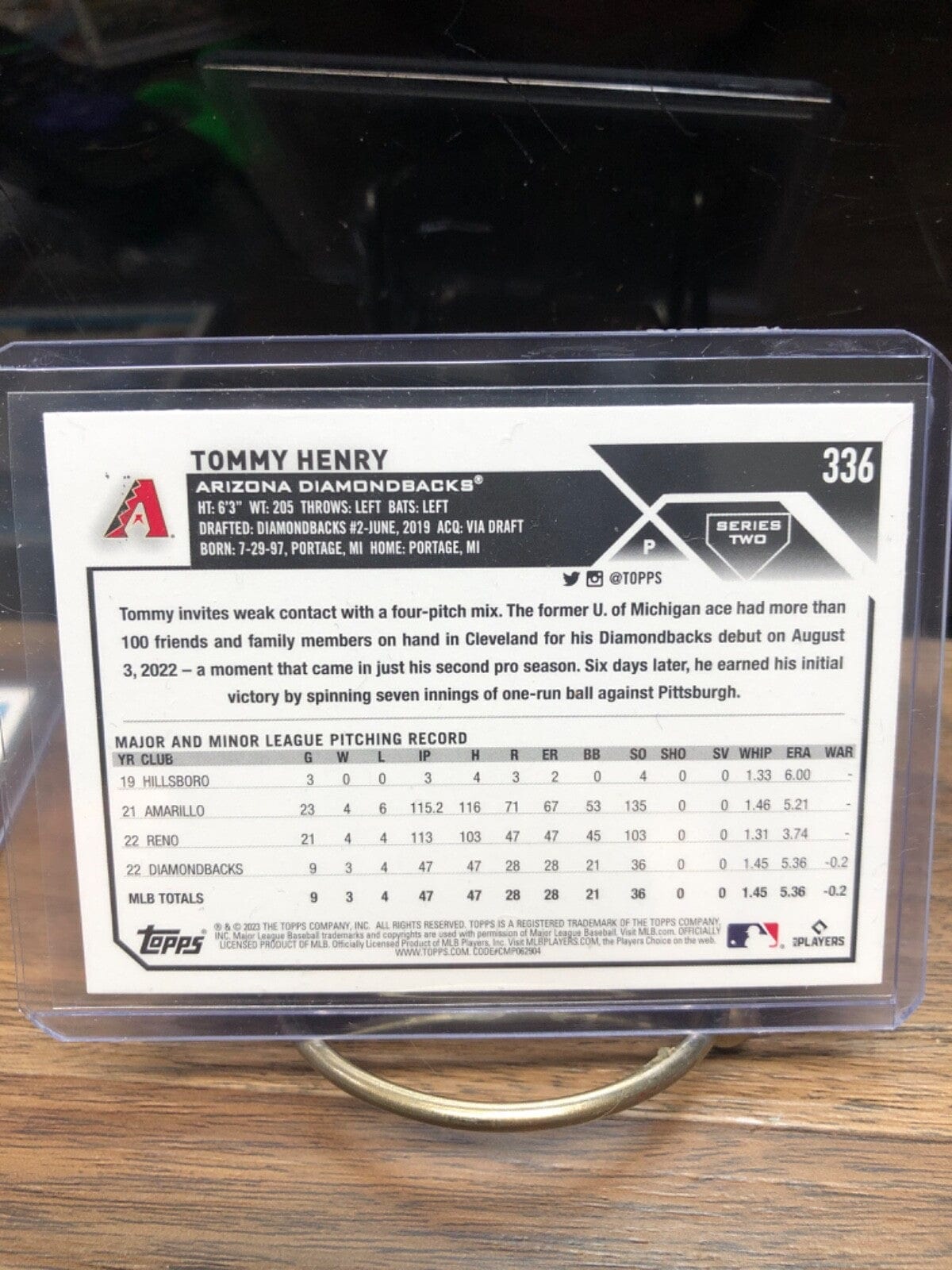 Cheap Sneaks Footwear/Sports Cards Baseball Card J. Palacios RC Auto #1 2023 Topps Series 2 Tommy Henry  Rookie card  336 Arizona Diamondbacks