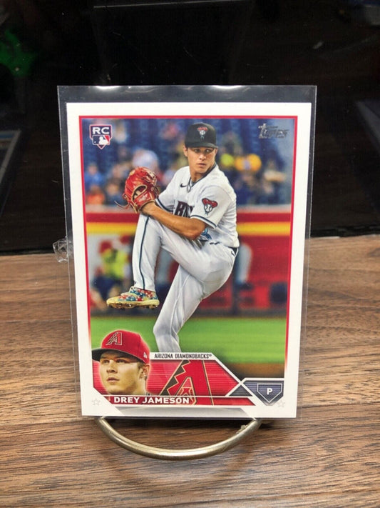 Cheap Sneaks Footwear/Sports Cards Baseball Card J. Palacios RC Auto #1 Drey Jameson Rookie Card RC 2023 Topps Series 2 #502 Arizona Diamondba