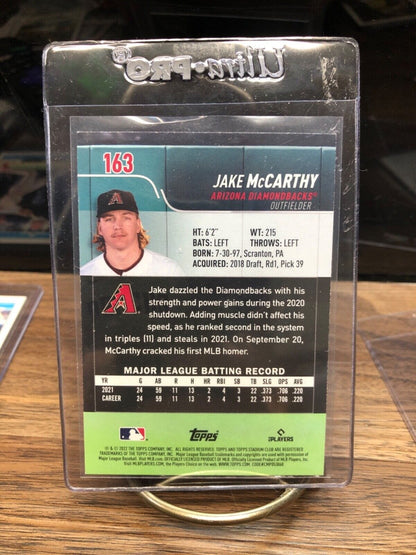 Cheap Sneaks Footwear/Sports Cards Baseball Card J. Palacios RC Auto #1 Jake McCarthy 2022 Topps Stadium Club - #163 RC - Arizona Diamondbacks