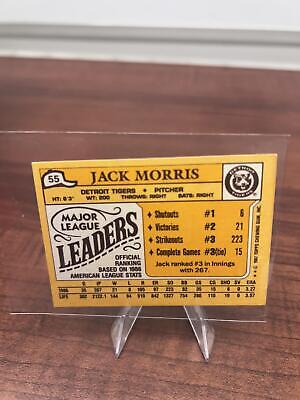 Cheap Sneaks Footwear/Sports Cards Baseball Card Jack Morris 1987 Topps Mini Baseball Card #55