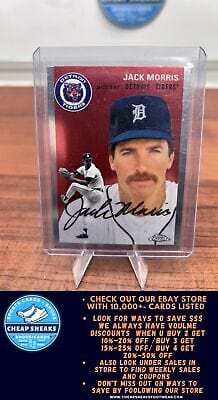 Cheap Sneaks Footwear/Sports Cards Baseball Card Jack Morris 2023 Topps Chrome Platinum Anniversary #389 Detroit Tigers