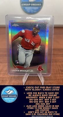 Cheap Sneaks Footwear/Sports Cards Baseball Card Jackie Bradley Jr. RC 2013 Topps Chrome Refractors #166 Boston Red Sox