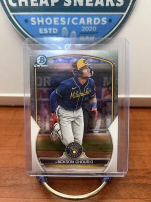 Cheap Sneaks Footwear/Sports Cards Baseball Card Jackson Chourio 2023 Bowman Chrome Prospects #BCP-76 Milwaukee Brewers