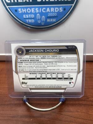 Cheap Sneaks Footwear/Sports Cards Baseball Card Jackson Chourio 2023 Bowman Chrome Prospects #BCP-76 Milwaukee Brewers