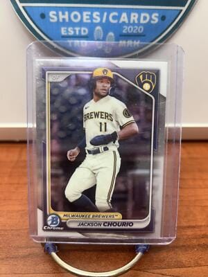 Cheap Sneaks Footwear/Sports Cards Baseball Card Jackson Chourio 2024 Bowman  chrome prospects #BCP-140 Brewers