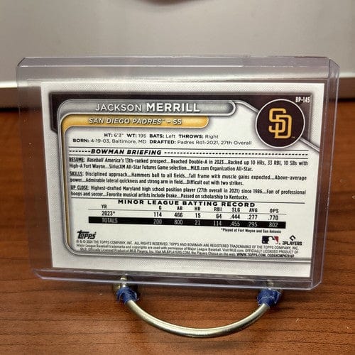 Cheap Sneaks Footwear/Sports Cards Baseball Card Jackson Merrill 2024 Bowman Prospects Baseball Card BP-145 San Diego P