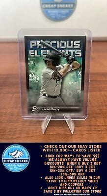 Cheap Sneaks Footwear/Sports Cards Baseball Card Jacob Berry 2023 Bowman Platinum Precious Elements #PE-30 Miami Marlin