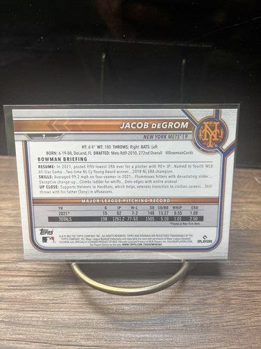 Cheap Sneaks Footwear/Sports Cards Baseball Card Jacob DeGrom 2022 Bowman Baseball Card #7  New York Mets