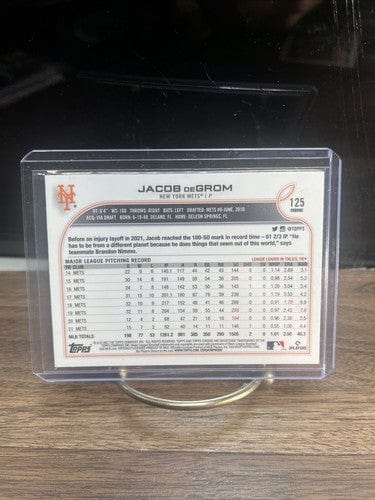 Cheap Sneaks Footwear/Sports Cards Baseball Card Jacob deGrom 2022 Topps Chrome Baseball Card # 125 Mets, Rangers