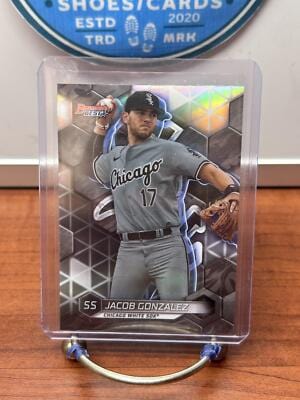 Cheap Sneaks Footwear/Sports Cards Baseball Card Jacob Gonzalez 2023 Bowman's Best Refractor #TP-1 White Sox