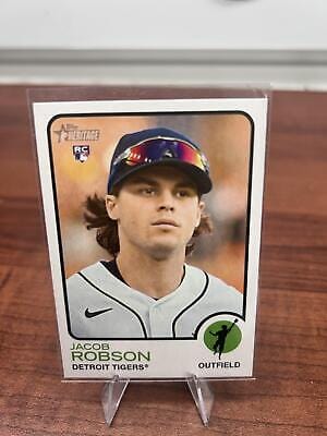 Cheap Sneaks Footwear/Sports Cards Baseball Card Jacob Robson RC 2022 Topps Heritage #588 Detroit Tigers