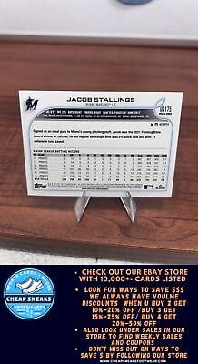 Cheap Sneaks Footwear/Sports Cards Baseball Card Jacob Stallings 2022 Topps Update #US175 Miami Marlins