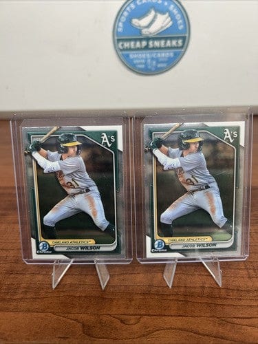 Cheap Sneaks Footwear/Sports Cards Baseball Card Jacob Wilson 2024 Bowman Chrome Oakland Athletics BCP-3 +Bonus Card