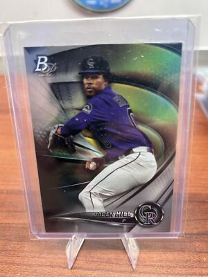 Cheap Sneaks Footwear/Sports Cards Baseball Card Jaden Hill 2022 Bowman Platinum Top Prospects #TOP-80 Colorado Rockies