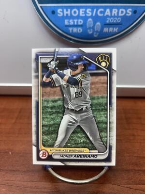 Cheap Sneaks Footwear/Sports Cards Baseball Card Jadher Areinamo 2024 Bowman Prospects #BP-2 Milwaukee Brewers