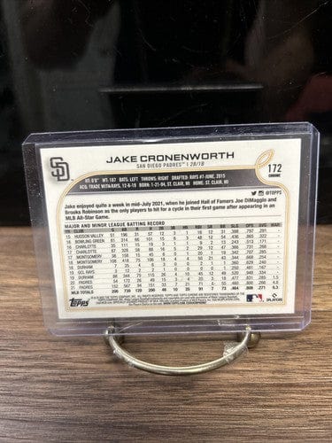 Cheap Sneaks Footwear/Sports Cards Baseball Card Jake Cronenworth 2022 Topps Chrome #172 San Diego Padres