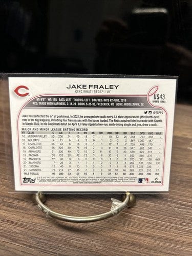 Cheap Sneaks Footwear/Sports Cards Baseball Card Jake Fraley 2022 Topps Update Series Cincinnati Reds Baseball Card #US
