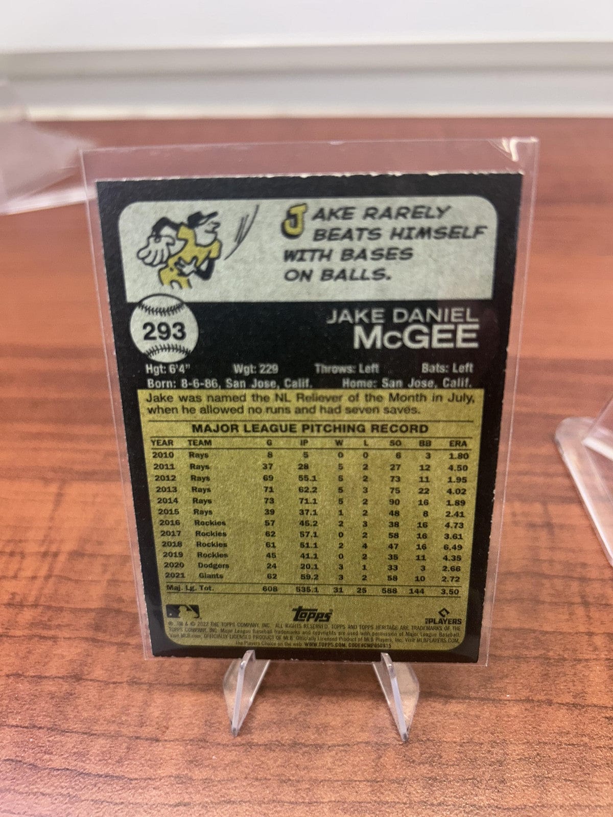 Cheap Sneaks Footwear/Sports Cards Baseball Card Jake McGee 2022 Topps Heritage #293 San Francisco Giants