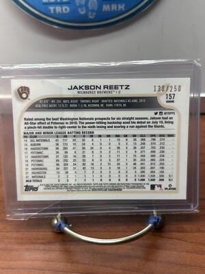 Cheap Sneaks Footwear/Sports Cards Baseball Card Jakson Reetz 2022 Topps Chrome Purple Refractor #157 Milwaukee Brewers