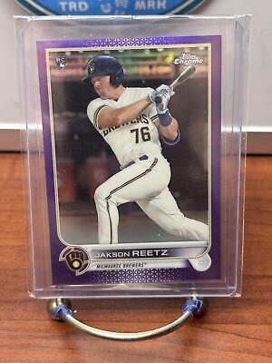 Cheap Sneaks Footwear/Sports Cards Baseball Card Jakson Reetz 2022 Topps Chrome Purple Refractor #157 Milwaukee Brewers