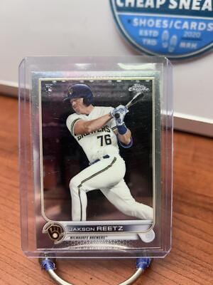 Cheap Sneaks Footwear/Sports Cards Baseball Card Jakson Reetz RC 2022 Topps Chrome #157 Milwaukee Brewers