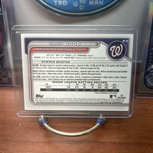 Cheap Sneaks Footwear/Sports Cards Baseball Card James Wood 2024 Bowman Chrome Lot (2)+ Base Card BP-91,BAI-17,PP-14  N