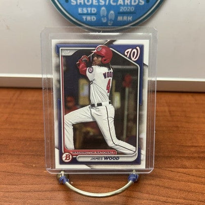 Cheap Sneaks Footwear/Sports Cards Baseball Card James Wood 2024 Bowman Lot (2) 2024 Bowman Prospect Base BP-91+ Bowman