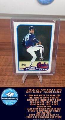 Cheap Sneaks Footwear/Sports Cards Baseball Card Jamie Moyer 1989 Topps #717 Chicago Cubs